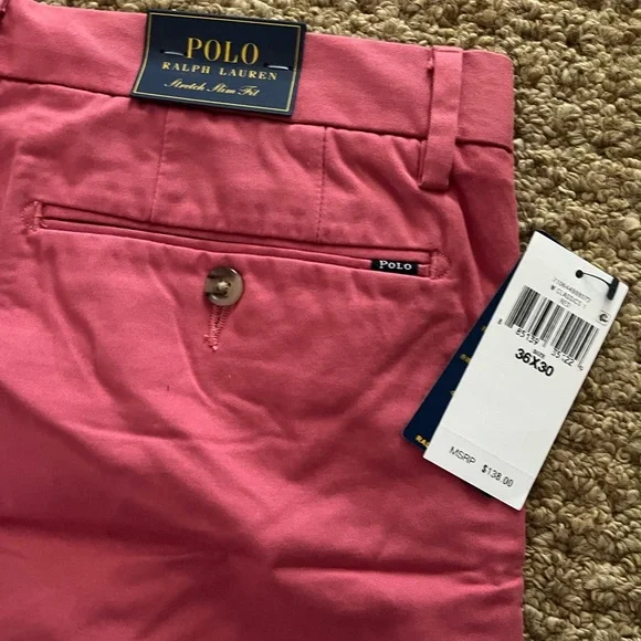 Polo Ralph Lauren 36 x 30 Nantucket Red Stretch Slim Fit Chino Pants NWT! - Picture 6 of 6